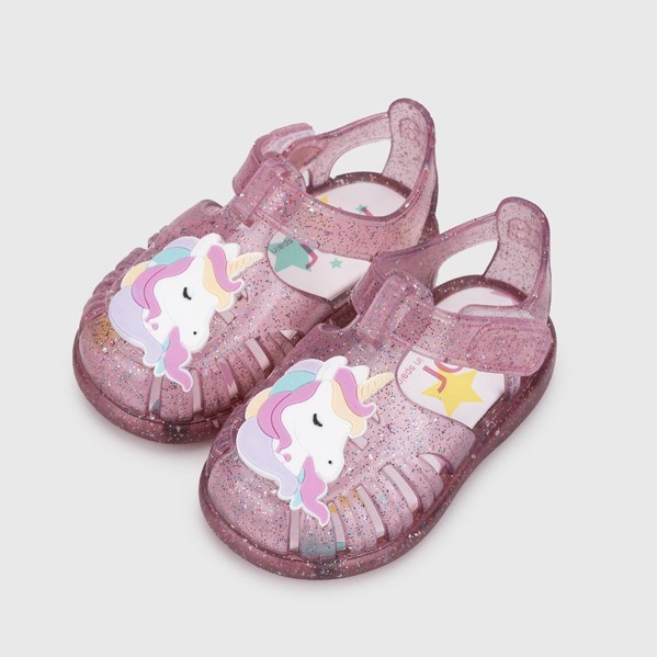 igor Yazlık Çocuk Sandaleti Tobby Multi Glitter- Unicorn Pembe