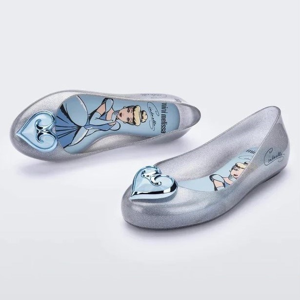 Mini Melissa Sweet Love Çocuk Sandaleti Disney Prenses Gri