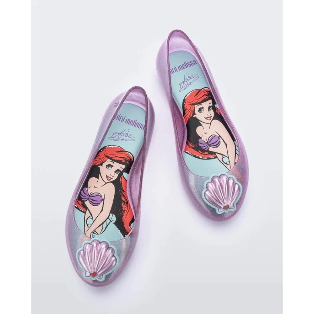 Mini Melissa Sweet Love Çocuk Sandaleti Disney Prenses Mor