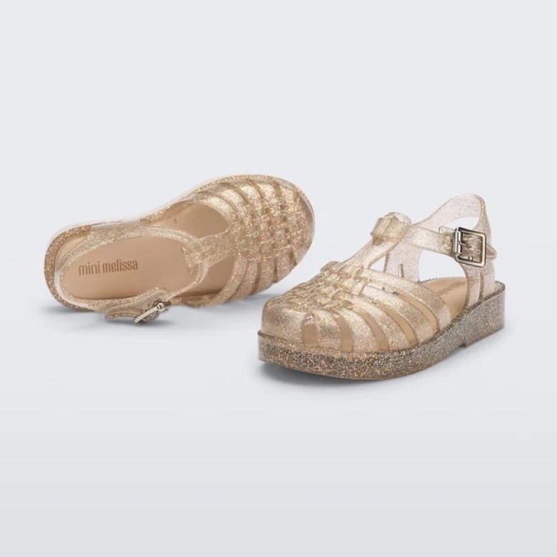 Mini Melissa Işıltılı Bebek Sandaleti Sarı