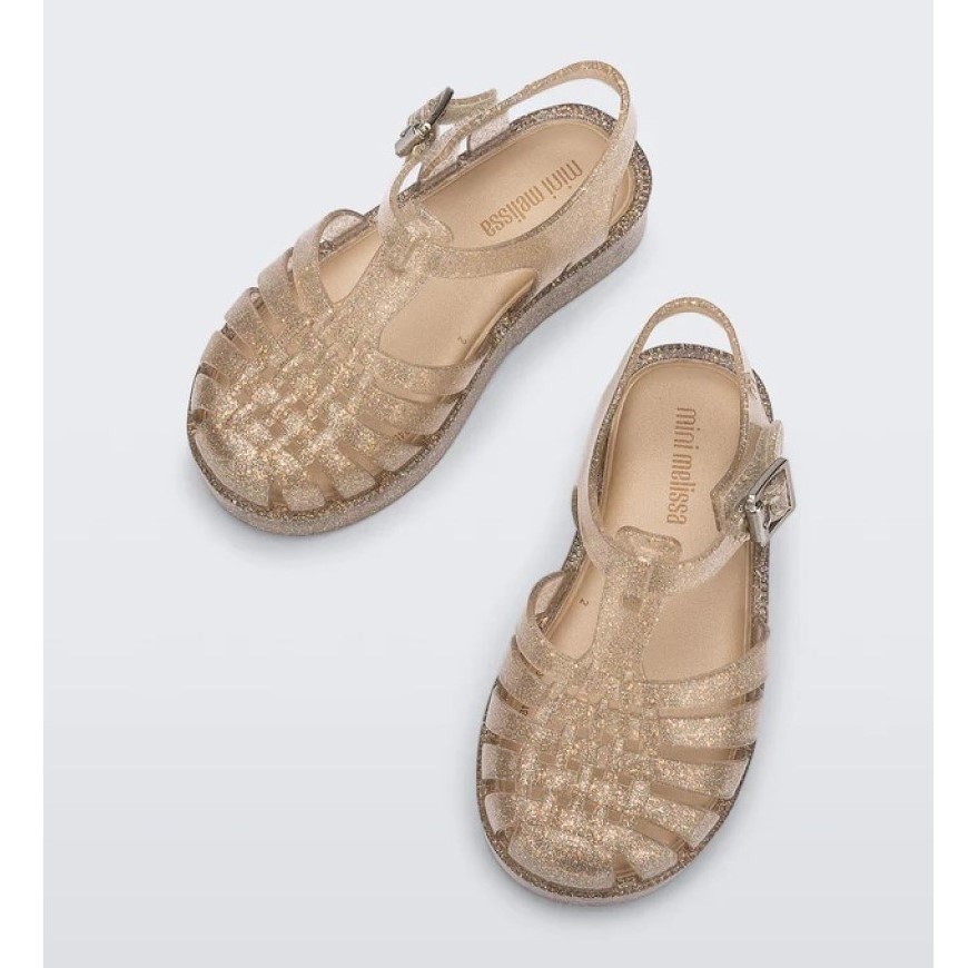 Mini Melissa Işıltılı Bebek Sandaleti Sarı