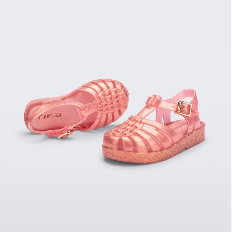 Mini Melissa Işıltılı Bebek Sandaleti Pembe