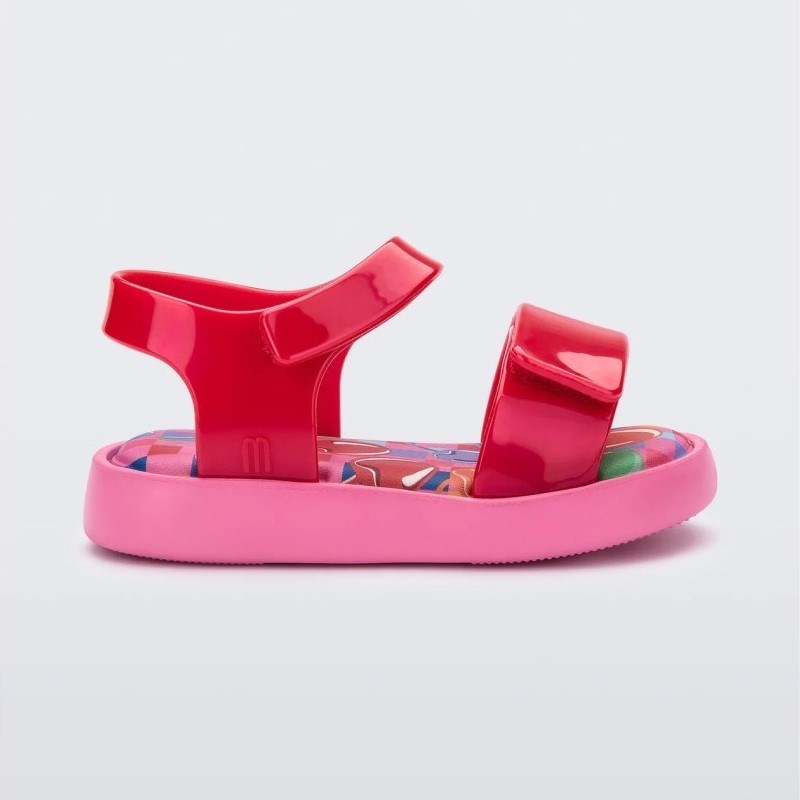 Mini Melissa Jump Baskılı Bebek Sandaleti Pembe