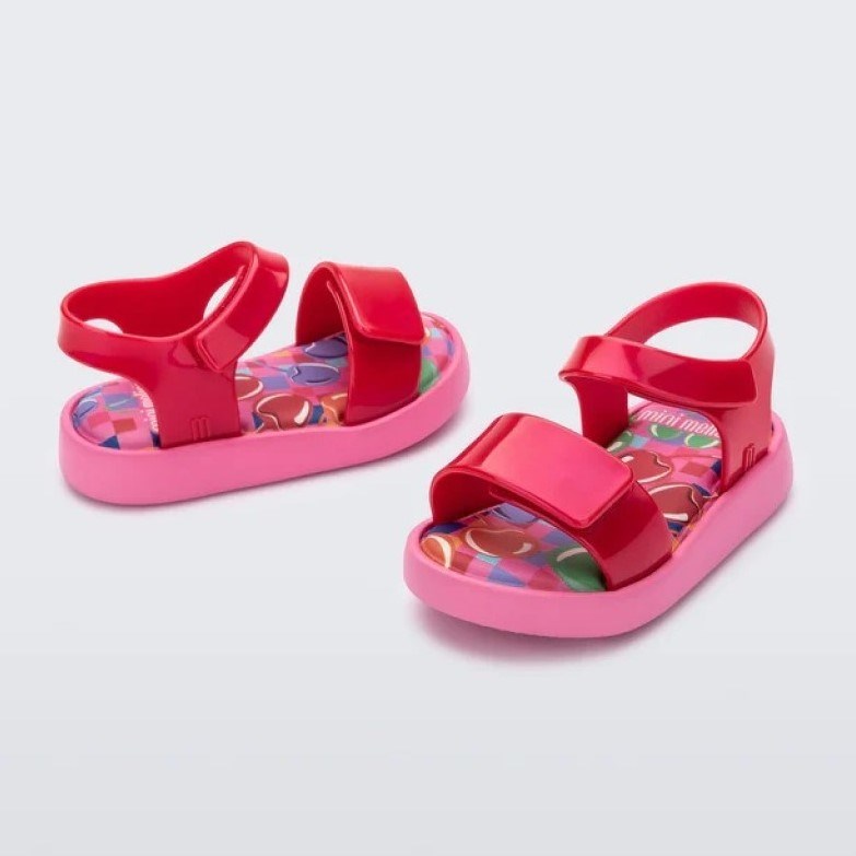 Mini Melissa Jump Baskılı Bebek Sandaleti Pembe