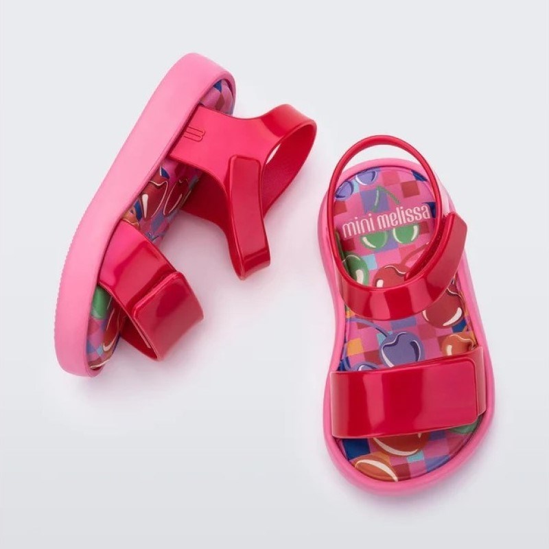 Mini Melissa Jump Baskılı Bebek Sandaleti Pembe