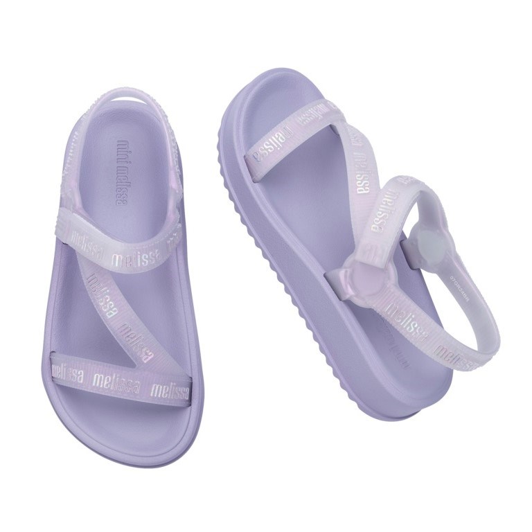 Mini Melissa Stripes M Lover Çocuk Sandaleti Mor