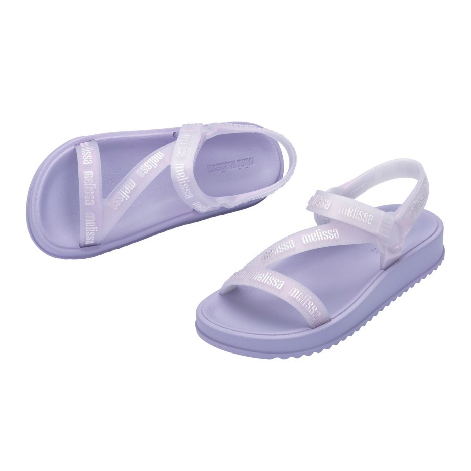 Mini Melissa Stripes M Lover Çocuk Sandaleti Mor