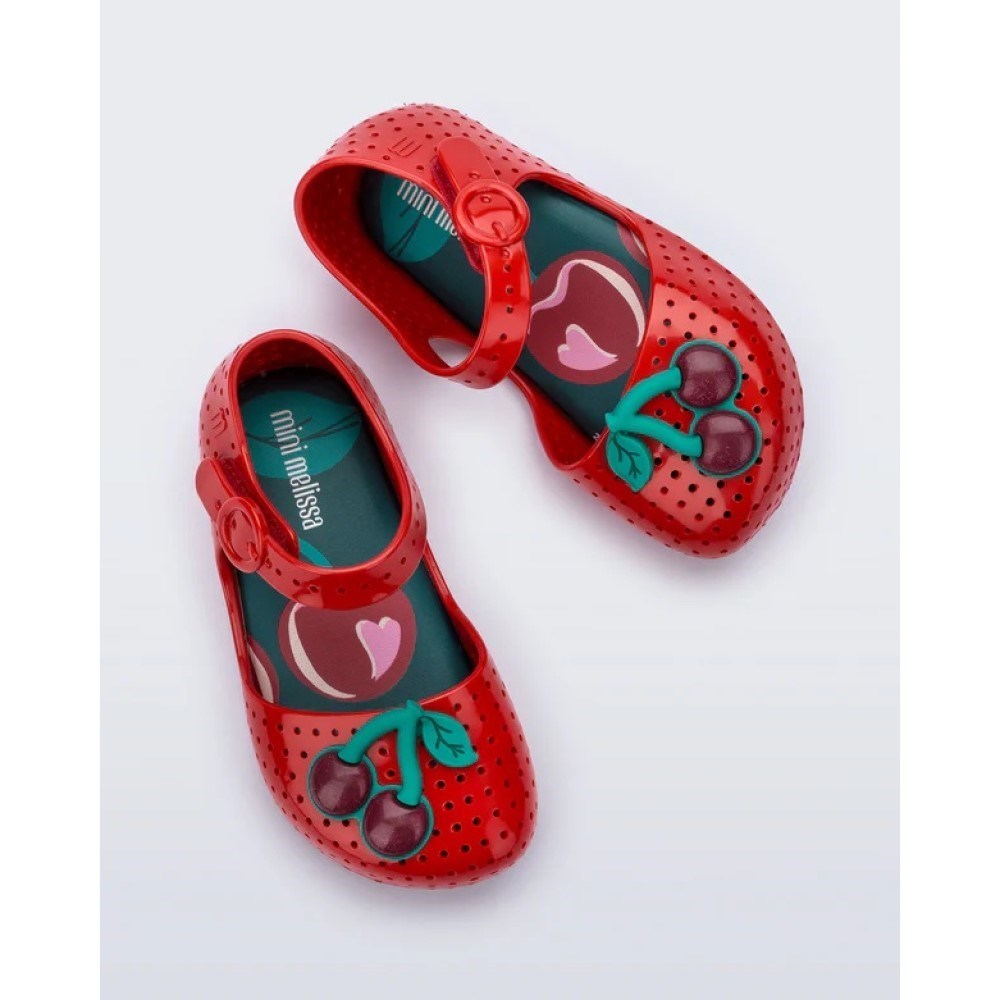 Mini Melissa Furadınha Pop Bebek Sandaleti Kırmızı
