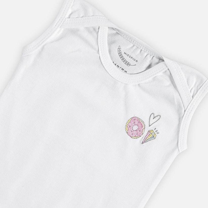 Mi Espiga Sweet Dream Bebek Kolsuz Body 3'lü Set Pembe