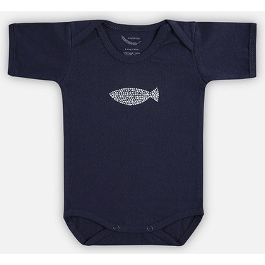 Mi Espiga Bebek Balık Baskılı Kısa Kollu Body 3'lü Set Kırmızı