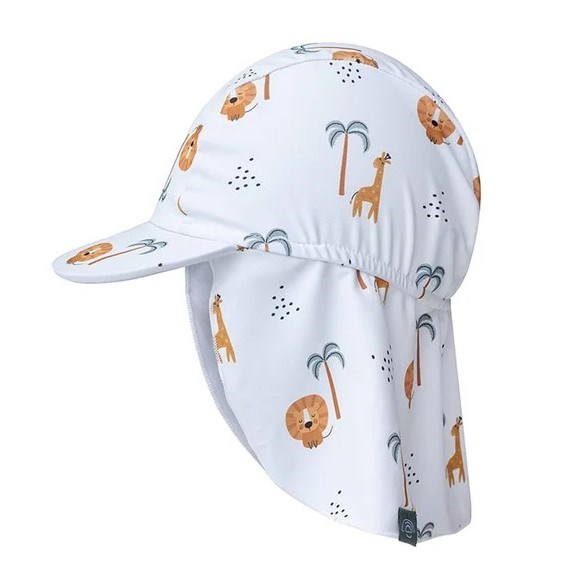 Swim Essentials Yazlık Erkek Çocuk Şapka- Jungle Beyaz