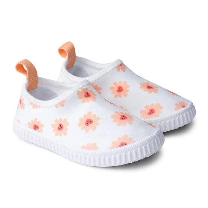 Swim Essentials Çocuk Kaydırmaz Deniz Havuz Patiği-Flower Beyaz