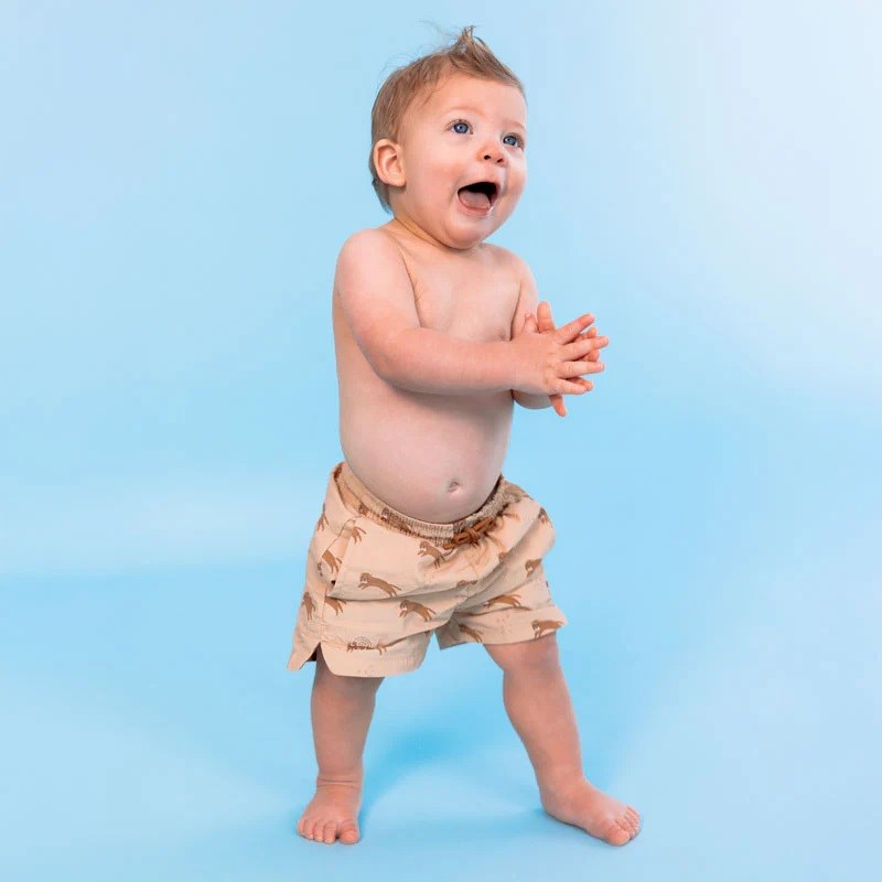 Swim Essentials Yazlık Erkek Çocuk Şort Mayo- Leopar Kahverengi 
