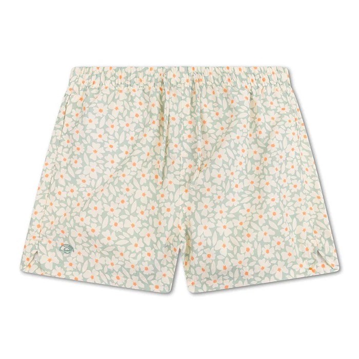 Swim Essentials Yazlık Kız Çocuk Şort Mayo- Flower Beyaz