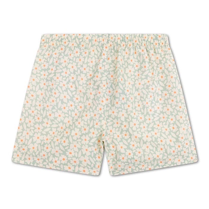 Swim Essentials Yazlık Kız Çocuk Şort Mayo- Flower Beyaz