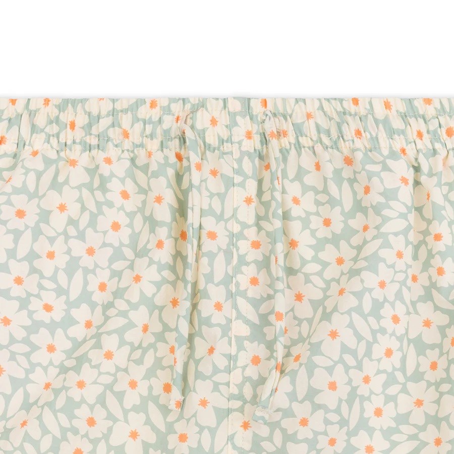 Swim Essentials Yazlık Kız Çocuk Şort Mayo- Flower Beyaz