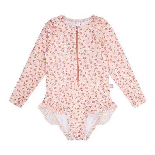 Swim Essentials Fermuarlı Uzun Kollu Mayo Pembe
