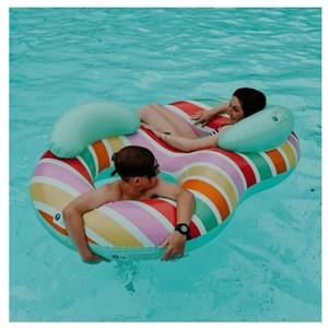 Swim Essentials Striped Rainbow 2li Yüzme Simidi 190cm