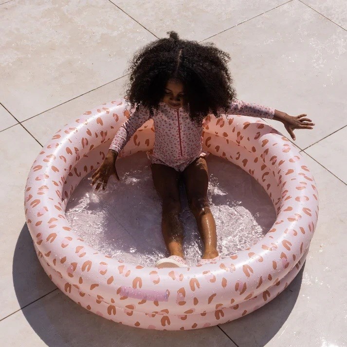 Swim Essentials Old Pink Leopard Çocuk Şişme Oyun ve Yüzme Havuzu 100cm 