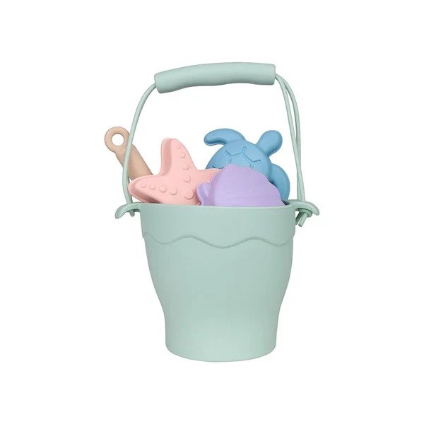 Swim Essentials Sea Animals Silikon Oyuncak Seti - Kova, Kürek ve 3 adet Kalıp 