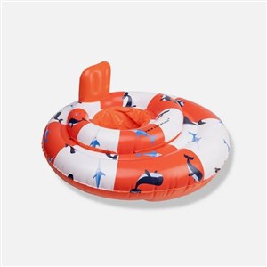 Swim Essentials Red White Whale Bebek Sırt Destekli Yüzme Simidi 0-1 Yaş