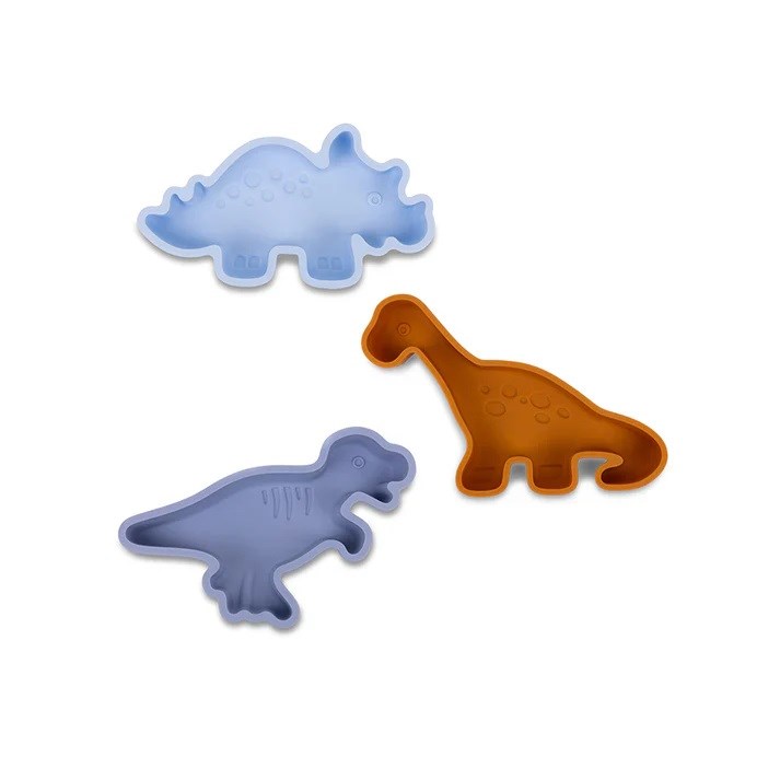 Swim Essentials Dinosaur Silikon Oyuncak Seti - Kova, Kürek ve 3 adet Kalıp 