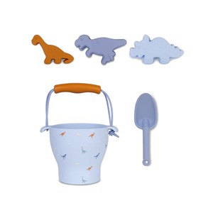Swim Essentials Dinosaur Silikon Oyuncak Seti - Kova, Kürek ve 3 adet Kalıp