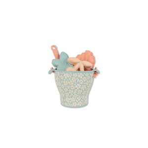 Swim Essentials Green Flowers Silikon Oyuncak Seti - Kova, Kürek ve 3 adet Kalıp