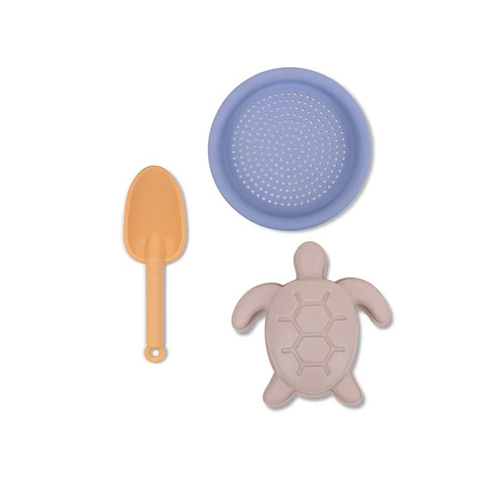 Swim Essentials Turtle Silikon Oyuncak Seti -Kova, Kürek ve 3 adet Kalıp 