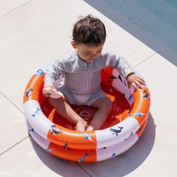 Swim Essentials Red White Whale Bebek Şişme Oyun ve Yüzme Havuzu 60cm 