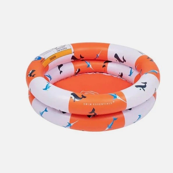 Swim Essentials Red White Whale Bebek Şişme Oyun ve Yüzme Havuzu 60cm 