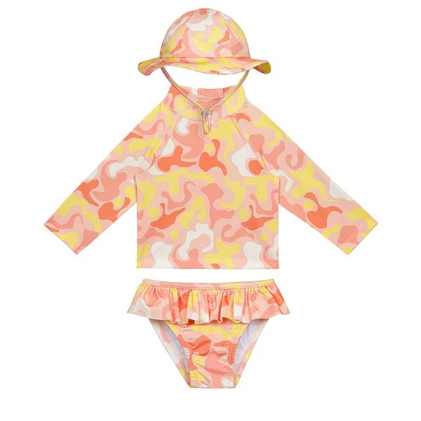 Sand Mother UPF 50+ 3'lü  Bikini Set - Sunset Feeling Pembe