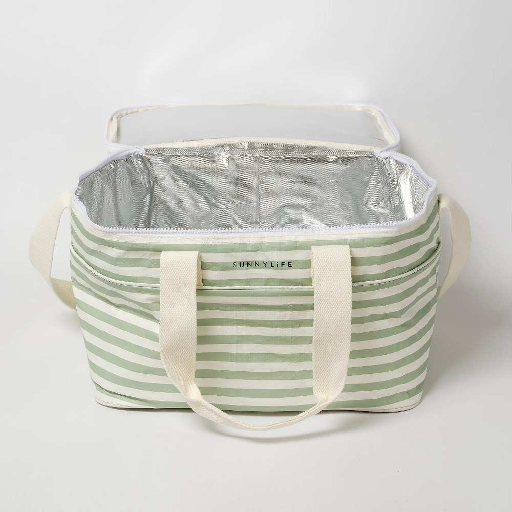 Sunnylife Hafif Soğutucu Çanta -Palma Sage Stripe 