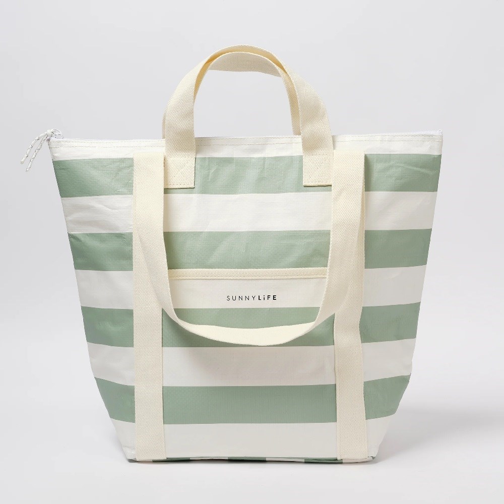 Sunnylife Hafif Soğutucu Çanta -Palma Sage Stripe 