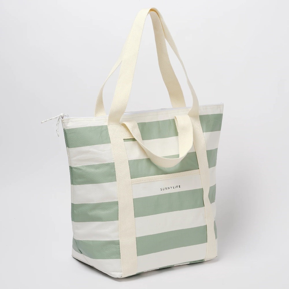 Sunnylife Hafif Soğutucu Çanta -Palma Sage Stripe 