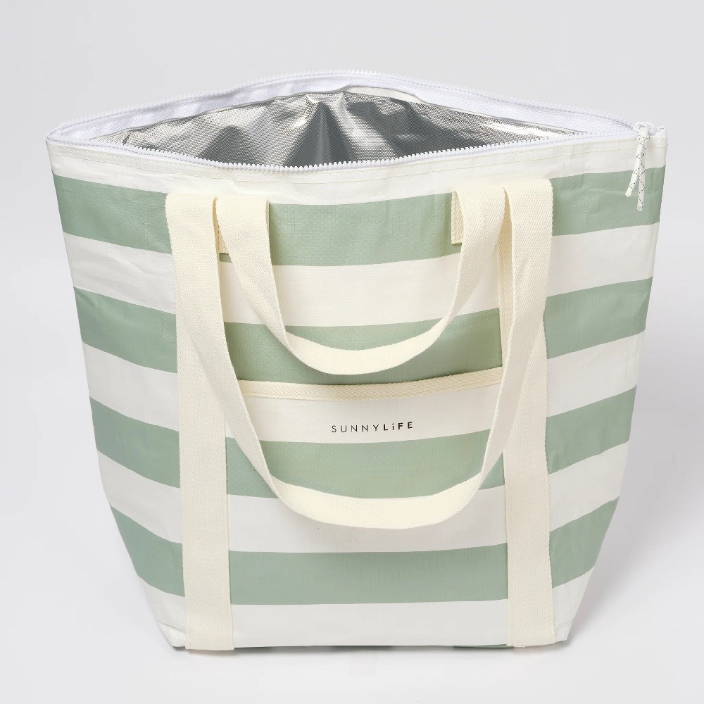 Sunnylife Hafif Soğutucu Çanta -Palma Sage Stripe 