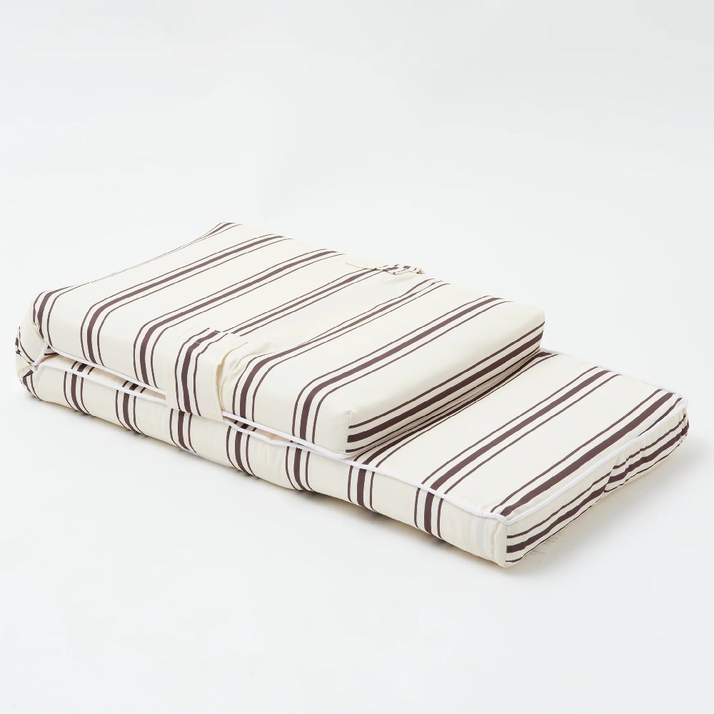 Sunnylife Taşınabilir Plaj Yatağı - Charcoal Stripe 