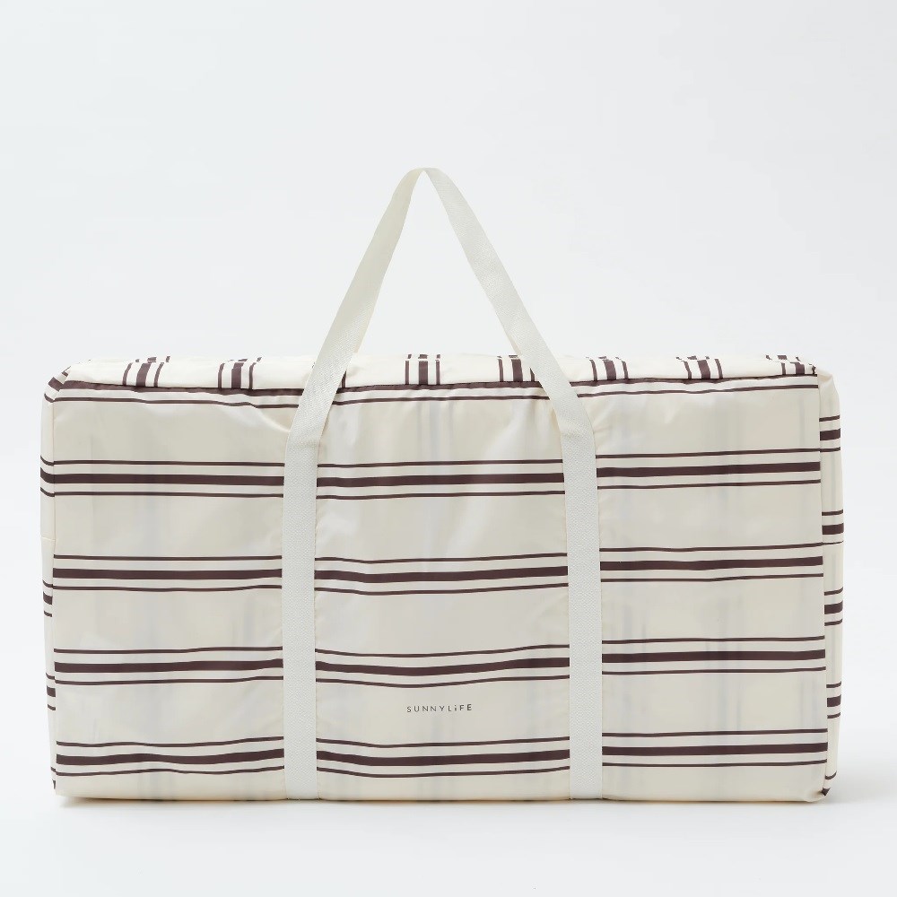 Sunnylife Taşınabilir Plaj Yatağı - Charcoal Stripe 