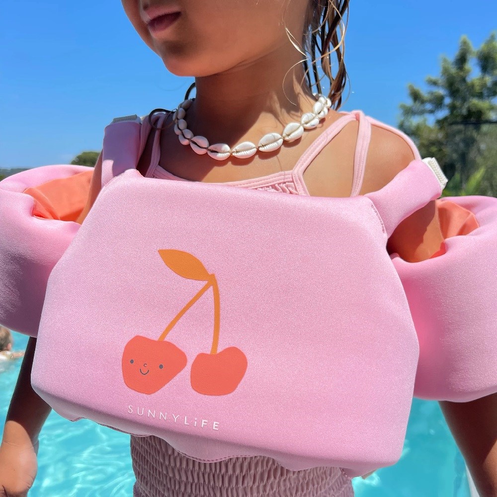 Sunnylife Çocuk Yüzme Yeleğii -Pamuk Şeker Kiraz Pembe