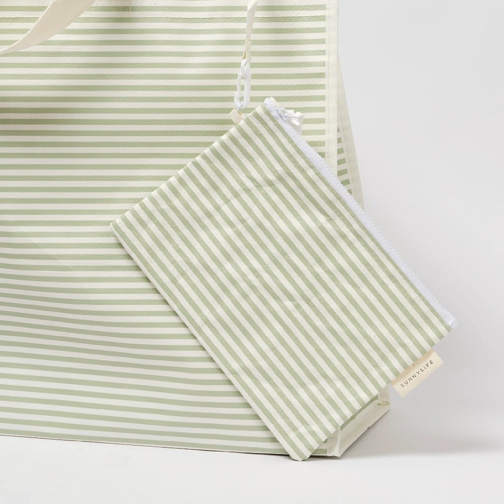 Sunnylife Plaj Çantası - La Palma Sage Stripe 