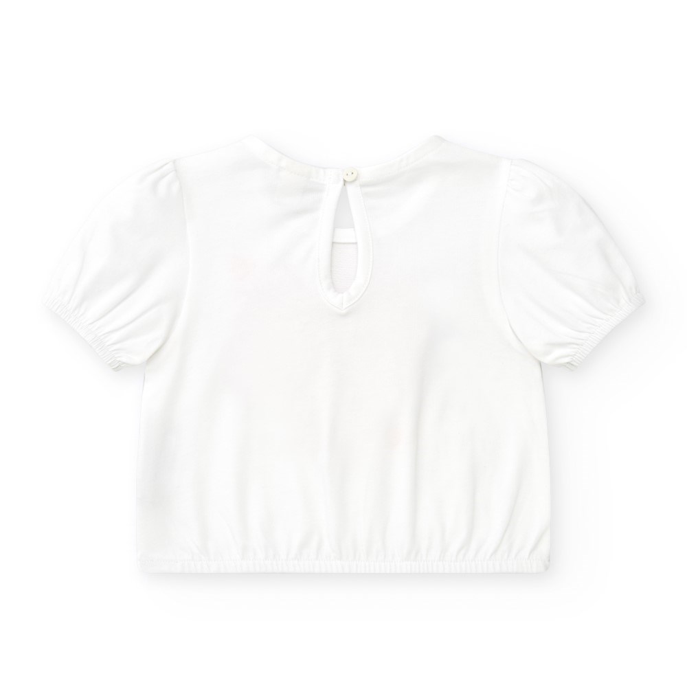 Tuc Tuc Yazlık Kız Çocuk T-shirt Beyaz