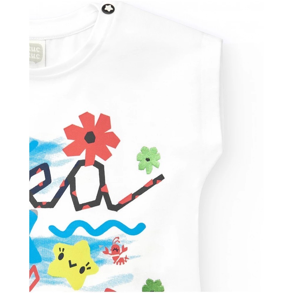 Tuc Tuc Yazlık Kız Çocuk T-shirt Beyaz
