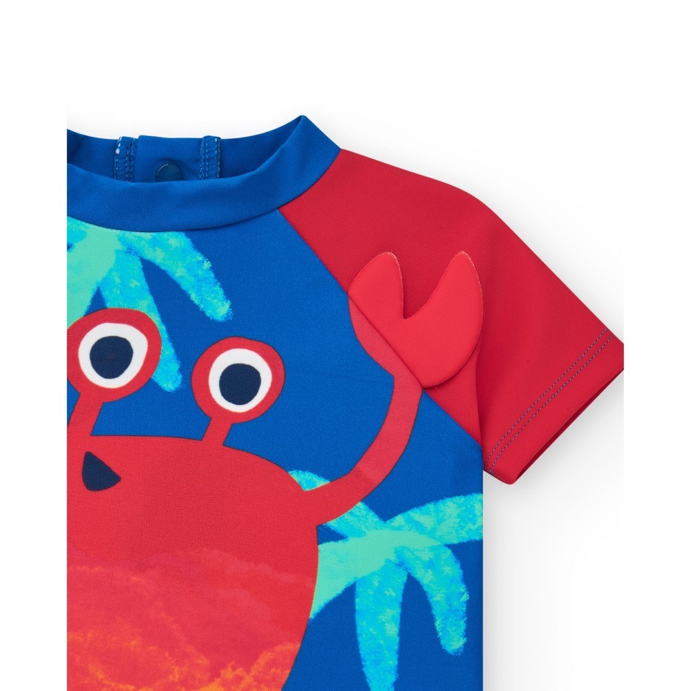 Tuc Tuc Yazlık Erkek Çocuk UV Korumalı T-Shirt  Mayo Mavi