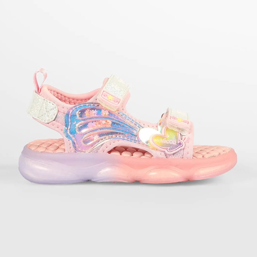 Vicco Can Işıklı Kız Çocuk Sandalet Pembe