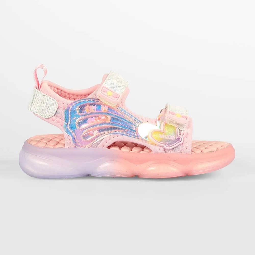 Vicco Can Işıklı Kız Çocuk Sandalet Pembe