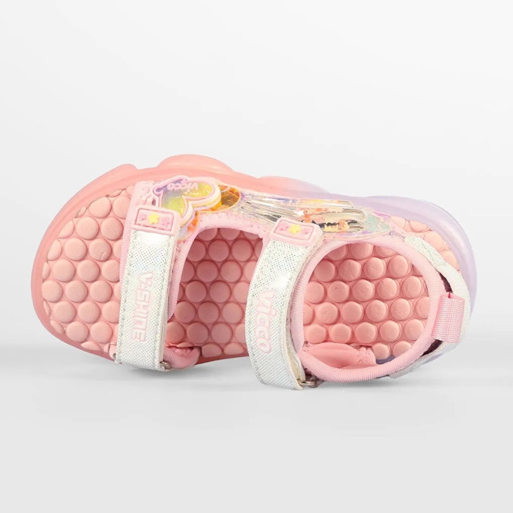 Vicco Can Işıklı Kız Çocuk Sandalet Pembe