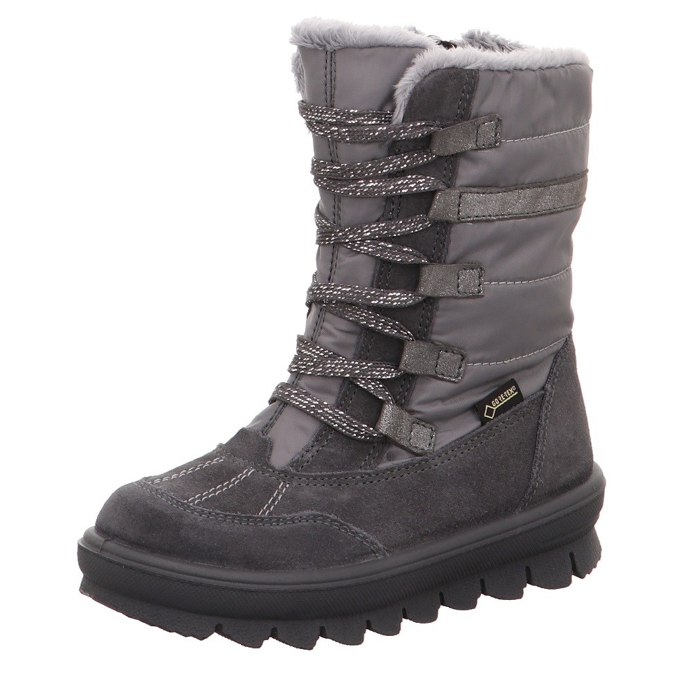 SuperFit Kışlık Velur/Tekstil Goretex Çizme Gri